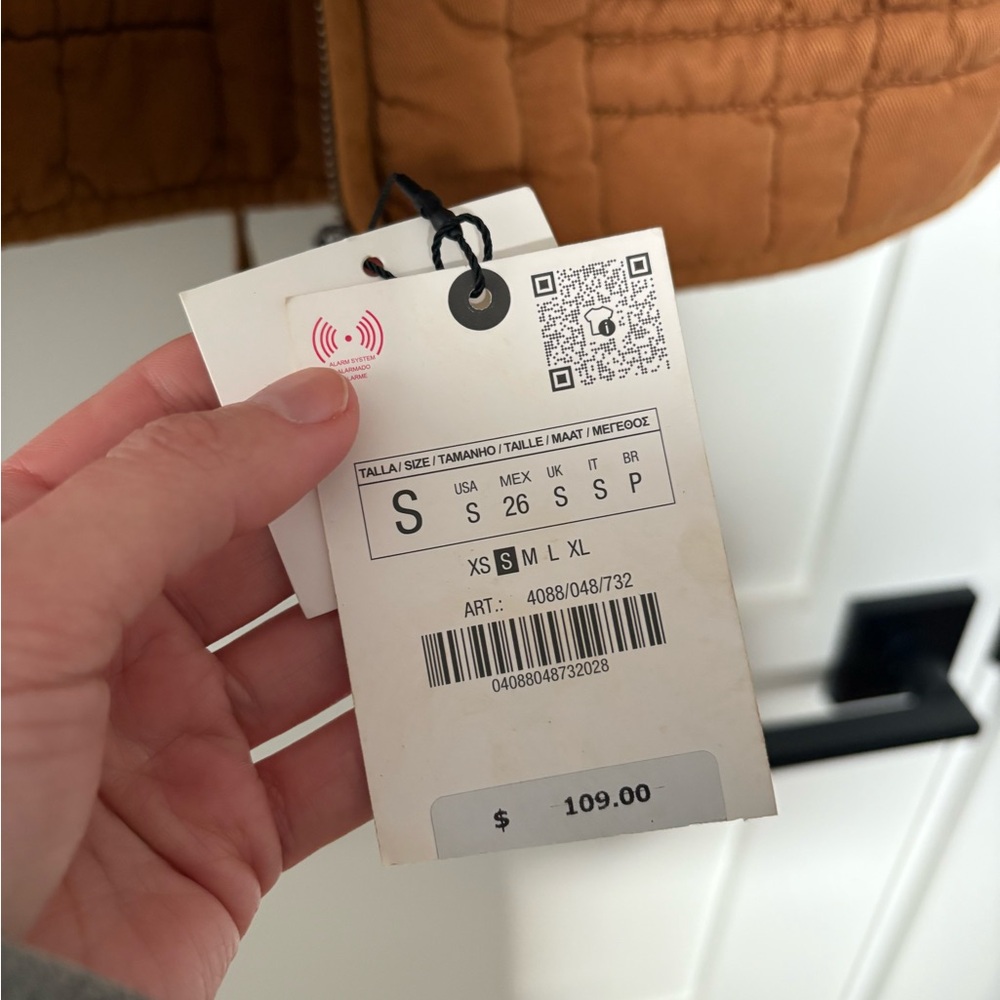NWT Zara Washed Effect Quilted Jacket - Picture 12 of 12